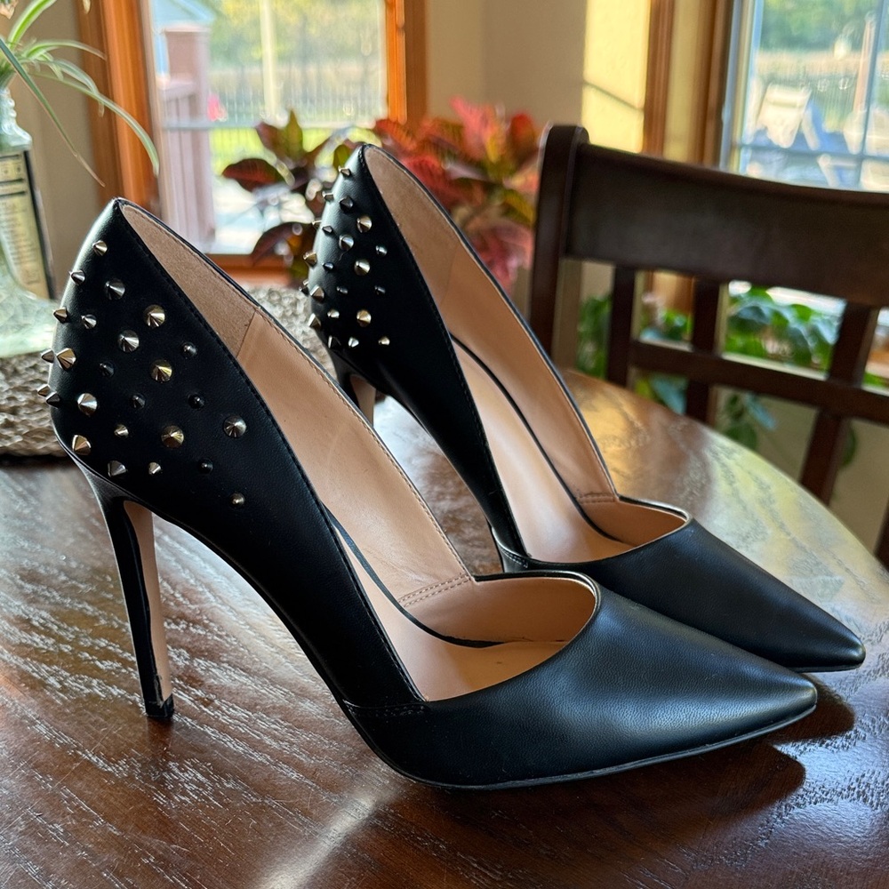 Mix No. 6 Black and Silver Studded Heels